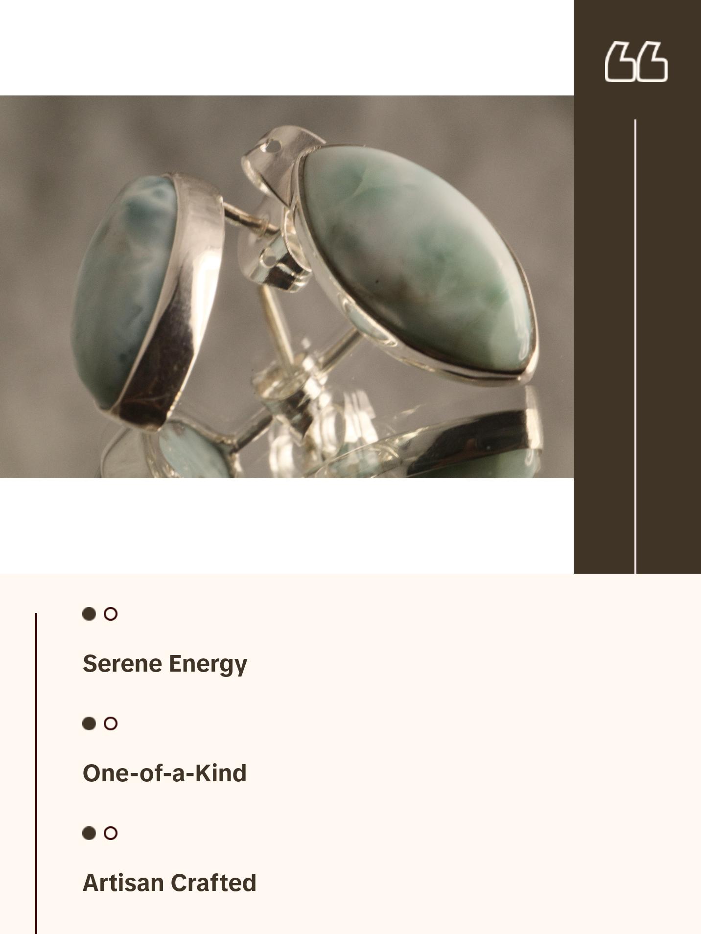 Ocean’s Calm - Larimar 925 Silver Earrings