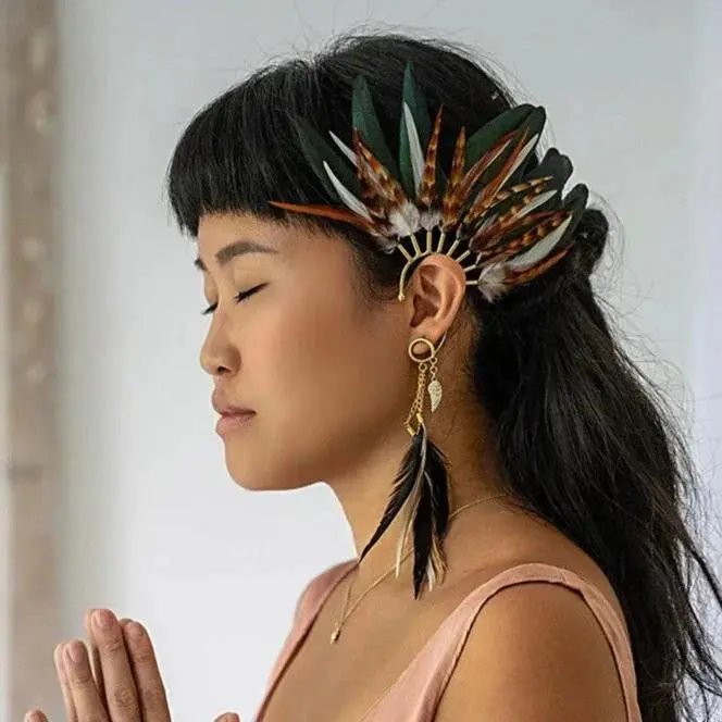 Avatar Feather Ear Cuff
