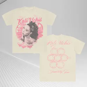 Sincerely Tour LATAM Exclusive Kaly Uchisis Cotton Fabric Crew Neck Short Sleeve Vintage Streetwear Trendy Top For Men For Women