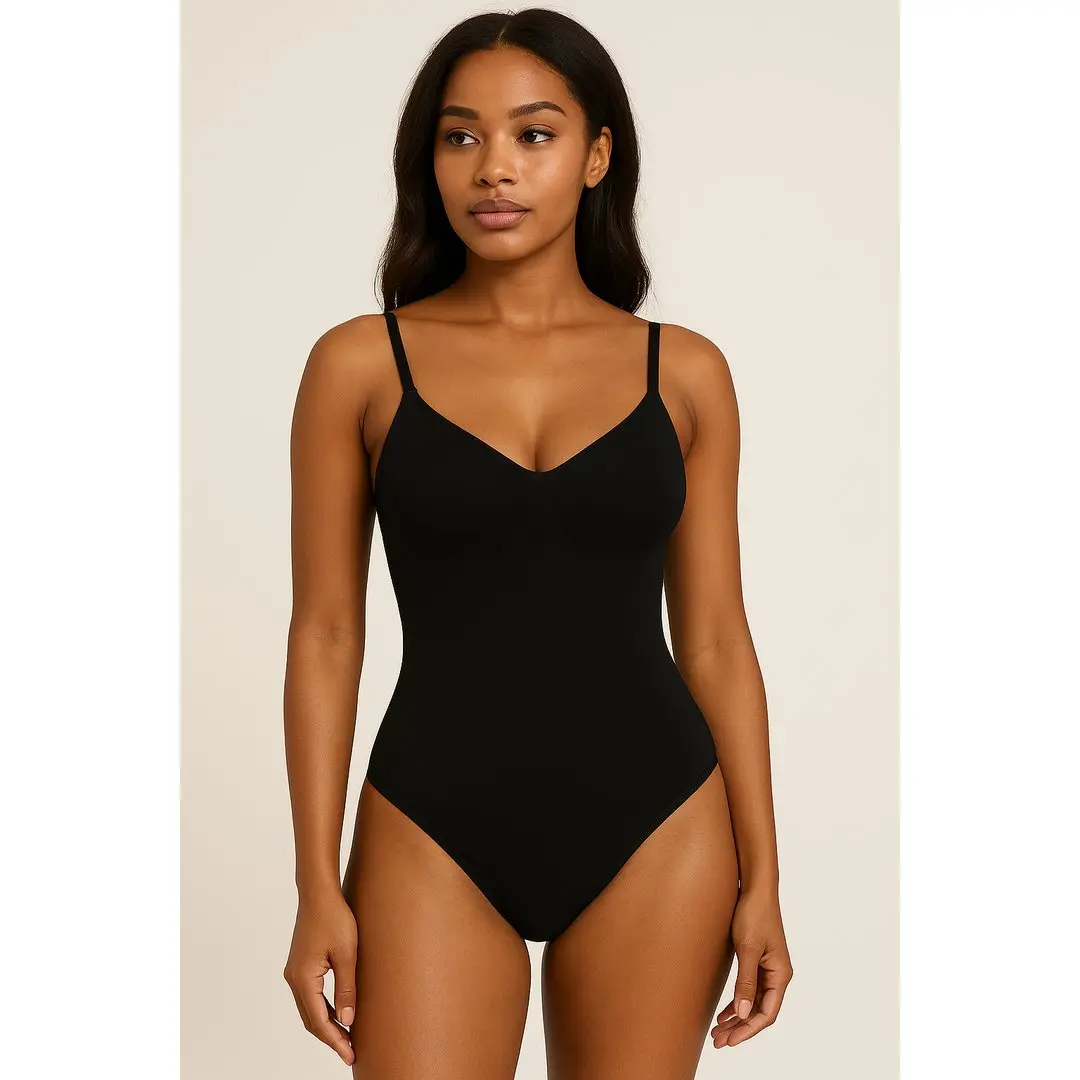 Shapwear Body Suit Sculpting Control Body Shaper Seamless Plus Size - Black, Ultimate Control & Butt Lifting for Sculpted Figure