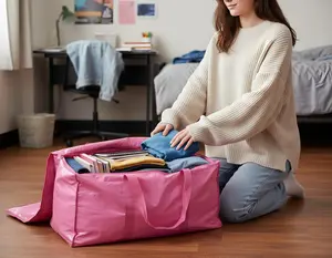 Heavy Duty Moving Bag - Pink, Grey