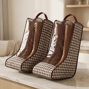 Dustproof Tall Boot Storage Bags, 2Pcs Portable Travel Boot Organizer for Cowboy Boots, Shoe Protector Bags for Travel & Packing