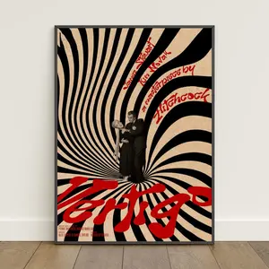 Vertigo Poster | Retro Print | Wall Art | Kraft Paper Print | Home Decor | Gift Poster | Movie Poster