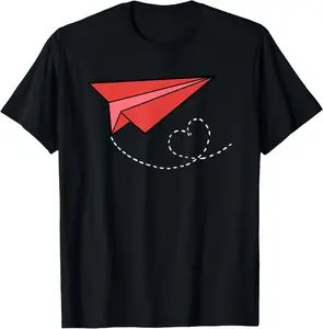 100%cotton Folding Paper Origami Paper Airplane Men T-Shirt