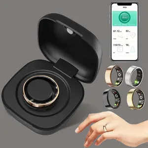 Smart Rings for Men & Women, Charging Case Included, Bluetooth-compatible Connected, IP68 Water Resistant, Fitness Tracker, Heart Rate Monitor, Waterproof Pedometer