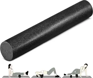 Yes4All High Density Foam Roller for Back - Black - 36 Inches - Variety of Sizes & Colors for Yoga, Pilates