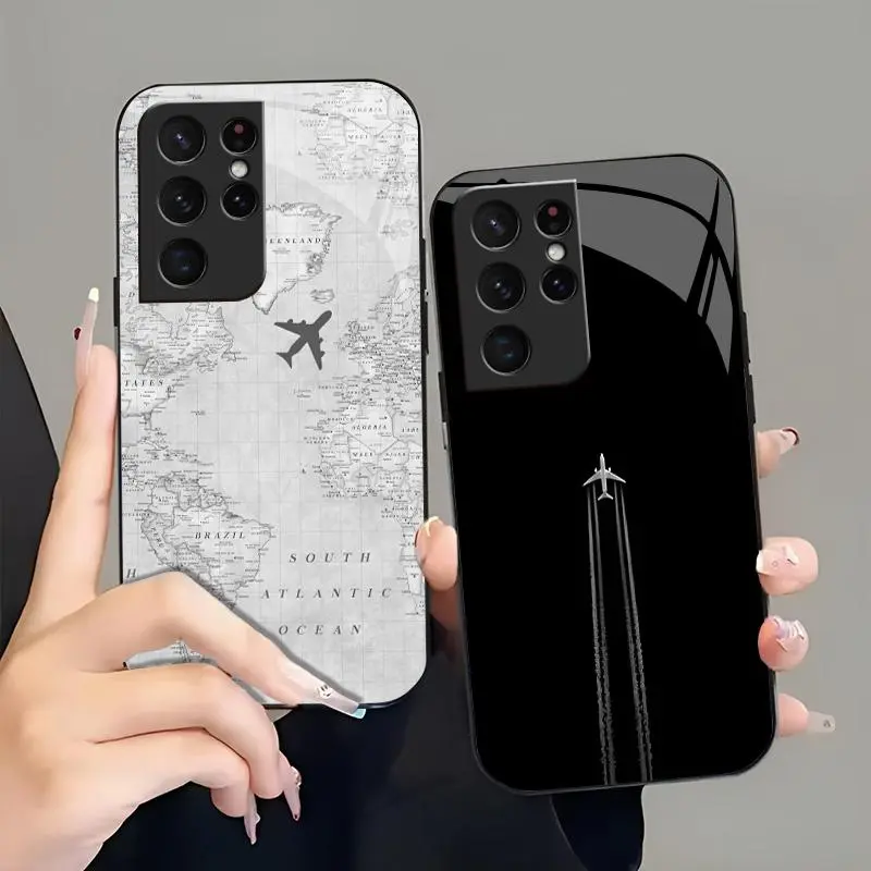 Suitable for [Galaxy S21 Fe 5g] high-end phone case🤩，a wide variety of airplane designs are available, offering a sophisticated and minimalist aesthetic，drop-resistant and fingerprint-proof YM99