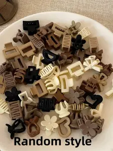20 Pieces Mini Bangs Clips Set Matte Brown Princess Minimalist Style Hair Clips Assorted Designs for Women's Winter Autumn Fashion Holiday Outfits