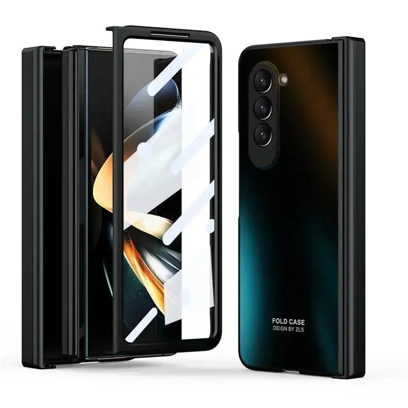 Fin High-grade Mechanical Plating Folding Phone Case for Samsung Galaxy Z Fold 7 6 5 4 3 Full Protection of The Shockproof Shell