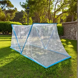 Foldable plant protection tent (with insect-proof net) - arch-shaped greenhouse structure, made of lightweight plastic and fiber rods, easy to assemble, suitable for seedling cultivation, garden and balcony use. Specialized for outdoor plant protection