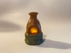 Rust Inspired 3D Printed Furnace Lamp