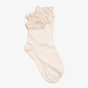 Women's Buttersoft Ruffle Cuff Crew Socks - Breathable Mid-Calf Socks, Perfect Fit, Basic Chic, Ideal for Everyday Casual Wear, Elegance