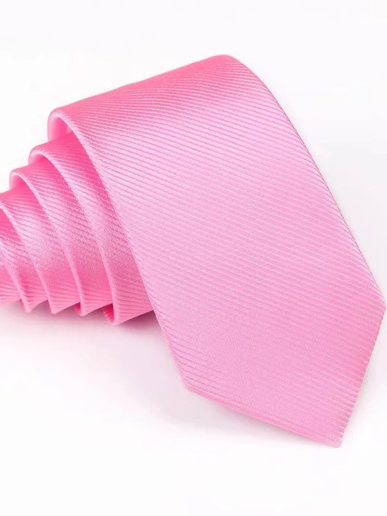 Men's Solid Color Business Style Tie, Skinny Woven Fabric Necktie, Plain Pattern, All Seasons Wear, Multiple Colors Available, Plain Ties