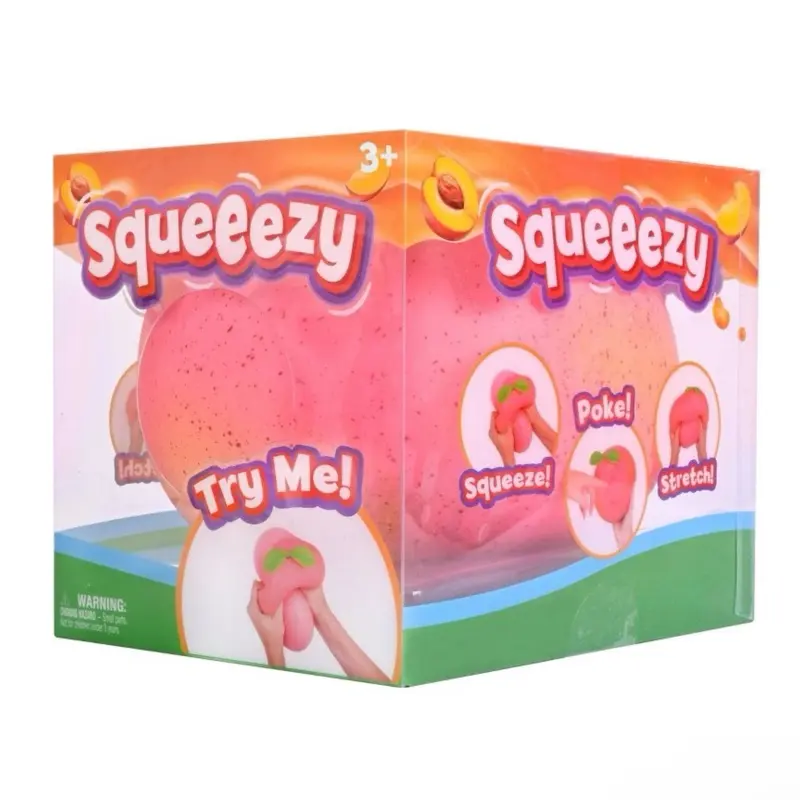 Squeezable Peach Stress Toy, Sunny Days Themed Fidget Toy for Relaxation