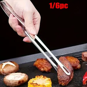 Multi-Functional Stainless Steel BBQ Clip, Ideal for Grilling, Baking, Camping, Festive Parties, Durable Grip Handle, Perfect for Home & Restaurant Use