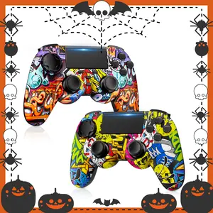 2 Pack Wireless PS4 Controller with Turbo Function Compatible with PlayStation 4/PS4 Slim/PS4 Pro/PC Windows Accessories Android PS4 Six-Axis Sensor Dual Vibration Motors 1000mAh Battery - Gaming Set