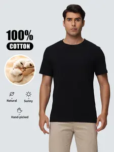 AMZPURE Men's 100% Cotton Heavyweight Short-Sleeve Casual T-Shirts Menswear Top [Clearance]