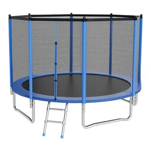 VEVOR Outdoor Trampoline, 12FT Round Recreational Trampoline with Enclosure Net, ASTM Approved, Heavy Duty Trampolines, Max 400 lbs Weight Capacity, Anti-Rust Backyard Trampolines for Kids Adults