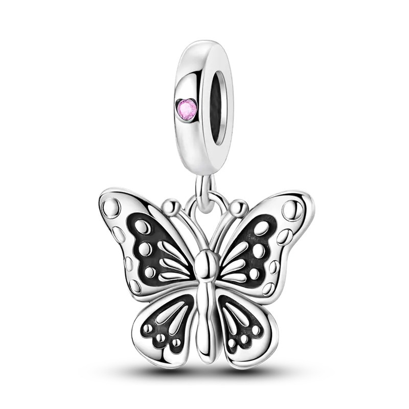 Vintage Oxidized Silver Butterfly