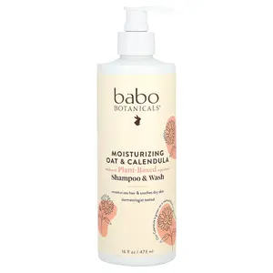 Babo Botanicals Moisturizing Shampoo & Wash, Oat & Calendula, 16 fl oz (473 ml) Babo Botanicals Moisturizing Shampoo & Wash, Oat & Calendula, 16 fl oz (473 ml)