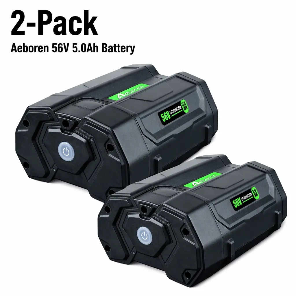 2-pack 5.0Ah 56V MAX Lithium-Ion Replacement Battery Compatible with EGO Power+ BA1400T BA2800T BA4200T BA5600T, Rechargeable Battery Pack for Cordless Outdoor Tools