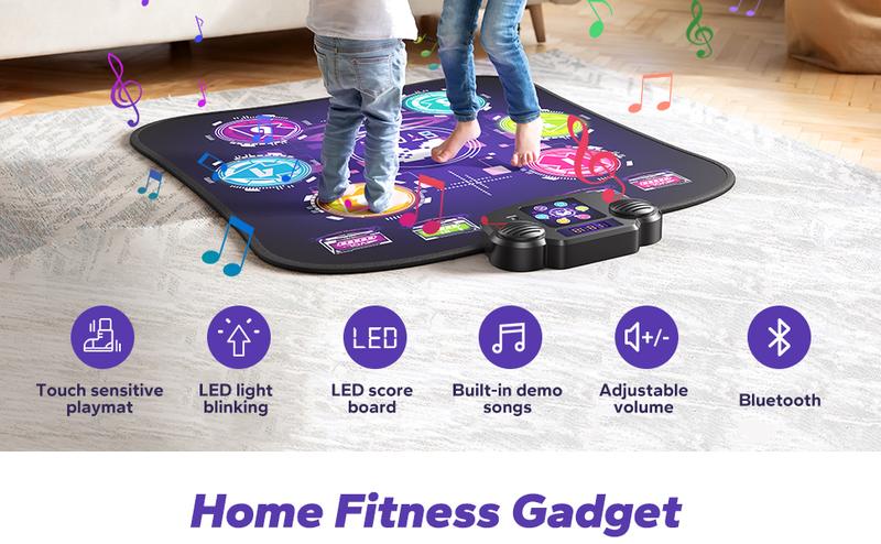 Merach Dance Mat Bluetooth Electronic Dance Pad with Light-up 6-Button 8-Button Built-in Music Dance Game Toy Gift for Kids Girls Boys 3-12 Years Old, TikTokShopBlackFriday
