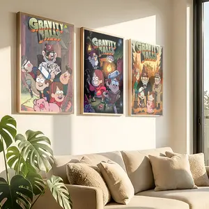 GGravity Falls Poster HD self-adhesive wall sticker,easy to apply,residue-free,ideal for home room decor