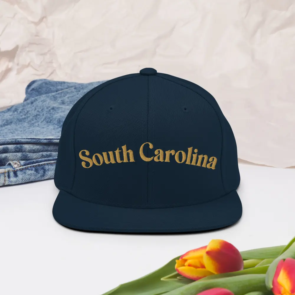 South Carolina Snapback Hat | Embroidered Baseball Cap | Adjustable Trucker Hat Gift