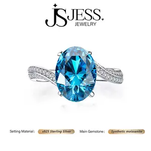 [#296] 3ct/5ct Oval Engagement Ring, VVS Synthetic Moissanite, 925 Sterling Silver, Perfect Anniversary Birthday Gift for Women