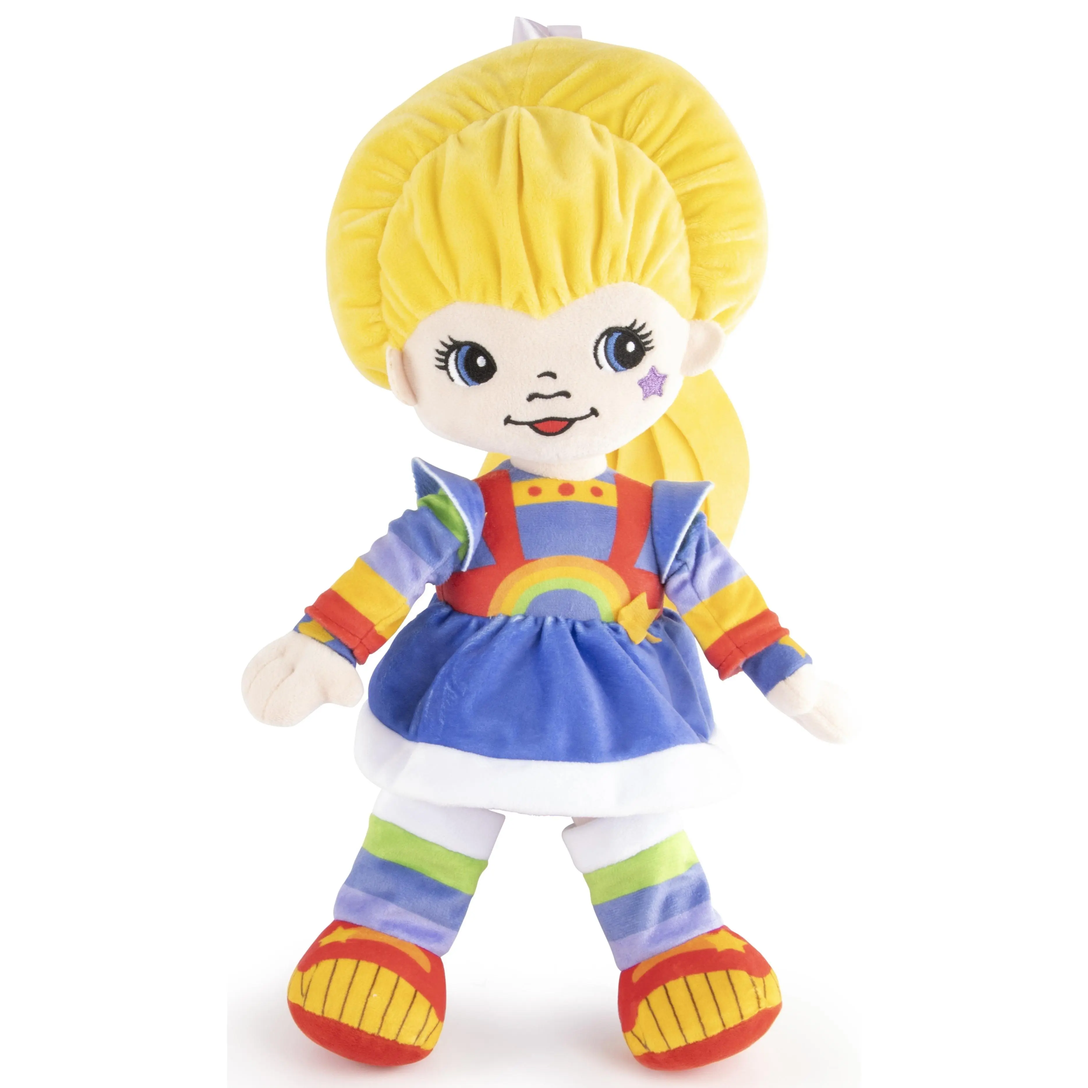 Jay Franco Rainbow Brite Plush Toy Pillow Buddy - Unisex Fun-Sized Polyester Fiber Character Cushion, 80's Fans' Gift, Home/Car/School Playtime Bedtime Companion, Spot Clean Only, 80S Animation
