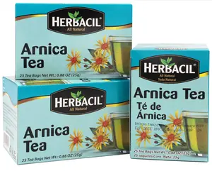 Herbacil Arnica Herbal Tea – Caffeine-Free Natural Remedy, 25 Tea Bags per Box, 3-Pack (75 Total), 0.88 oz Each