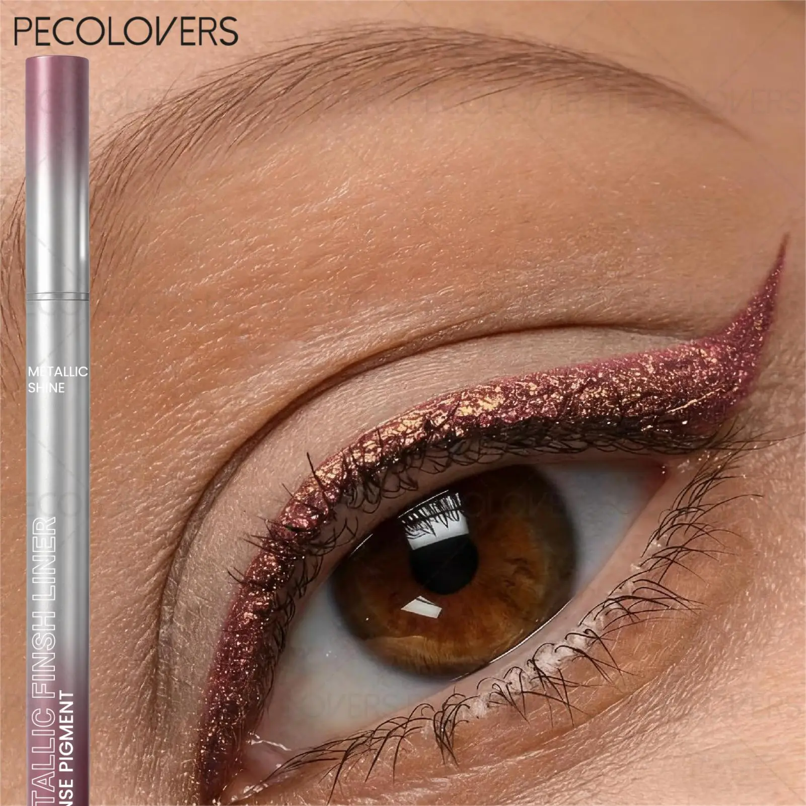 1PC 24 Hour Pink  Eyeliner - Long Lasting Sparkle, Pearlescent, Make the Eye Contour More Clear, Deepen and Highlight the Effect of Eye Makeup, Eye Makeup, Eyeshadow, Liquid Eyeshadow, Glitter Liner, Eye Makeup Products