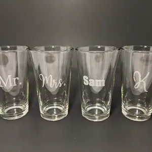 Custom Engraved Glasses  Personalized Glass Cups