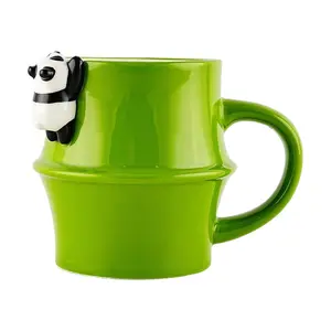 DECOLE Japanese Bamboo Panda Mug Cute Drop Design 98x118x94mm