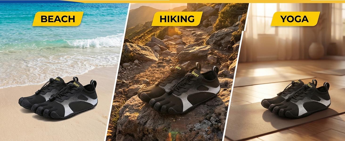 Barefoot Magic Claw Five Toe Finger Shoes for Men & Women Multi-Purpose Ultra-Portable All-Terrain Outdoor Hiking Light Trail Quick-Dry Socks Water Shoes