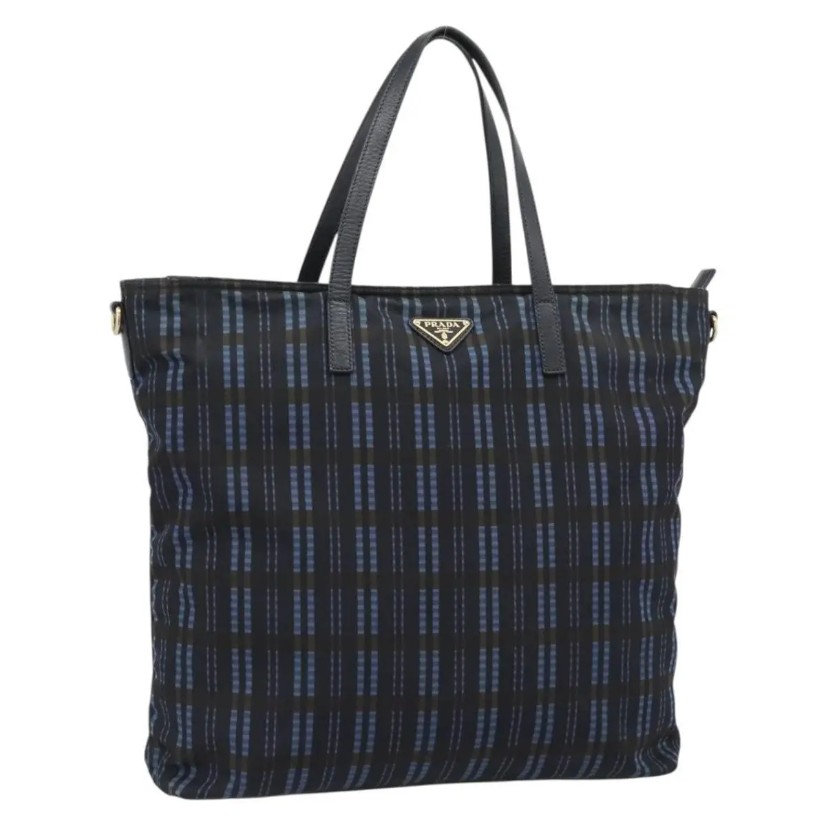 Pre-owned Nylon Clothing, Shoes & Accessories|Women|Women's Bags & Handbags JP 192816A PRADA Tote Bag Navy Gold Tone