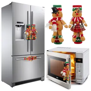 Christmas Decoration Cookie Man Refrigerator Handle Cover Microwave Oven Protector Door Pull Home Decor No Power Needed No Feathers