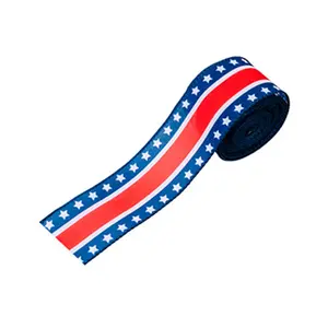 Independence Day Ribbon 4th of July Burlap Patriotic Wired Edges Craft