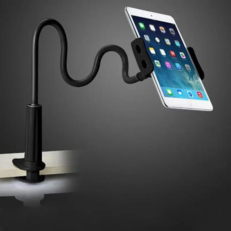 360-Degree Spiral Base Adjustable Lazy Phone & Tablet Holder, Detachable Clip-On Electronics Accessories