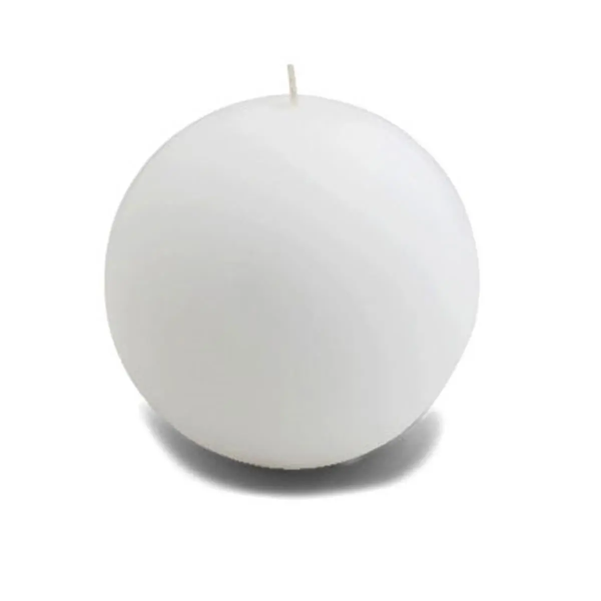 212 MAIN White Wax Sphere Candles, 4-inch 2-Piece Set, Citronella Citrus Scented Mosquito Repellent for Outdoor Camping, 56-Hour Burn Time, Ball