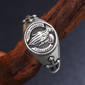 Vintage Cross and Hand of Fatima Ring: 925 Sterling Silver Unisex Jewelry for Men Women | Spiritual Gift