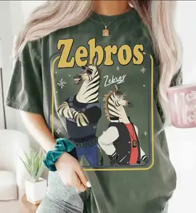 Comfort Colors Comfort Color Zebroos Horse Signatures Zootopiaa T-Shirt, Retro Zootropoliss Tee, Family Vacation 2026 Trip Gifts