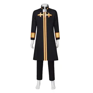 JOJO Enrico Pucci COSPLAY COSTUME STONE OCEAN Enrico Pucci COSPLAY BLACK UNIFORM DRESS