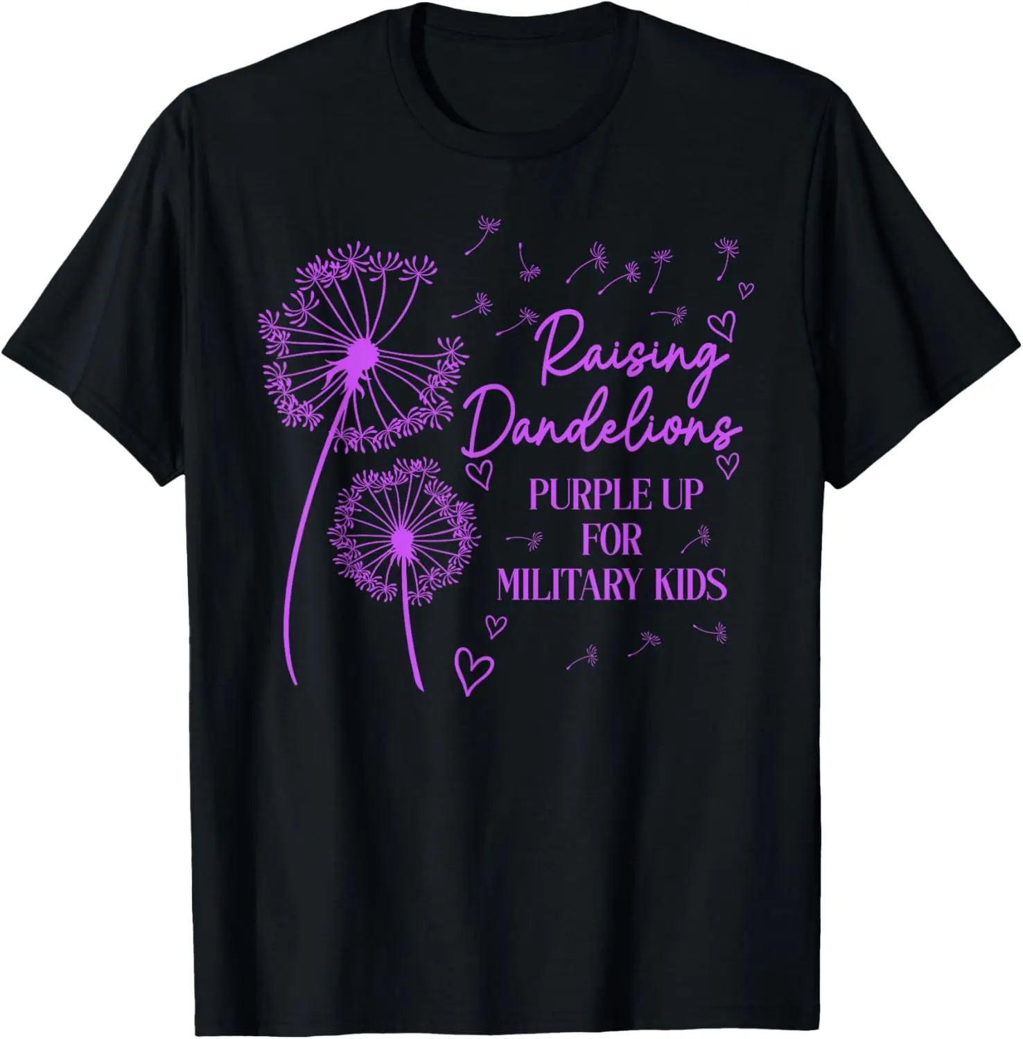 Women's Vintage Cotton Short-Sleeve Round-Neck T-Shirt - Casual Raising Dandelions Graphic Tee for Everyday Wear, Shortsleeve