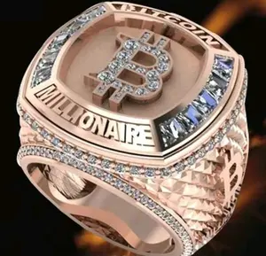 Luxury Bitcoin Ring - Unique Design with Iconic Bitcoin Symbol - Unisex Metal Coating - Stylish Accessory for Cryptocurrency Enthusiasts