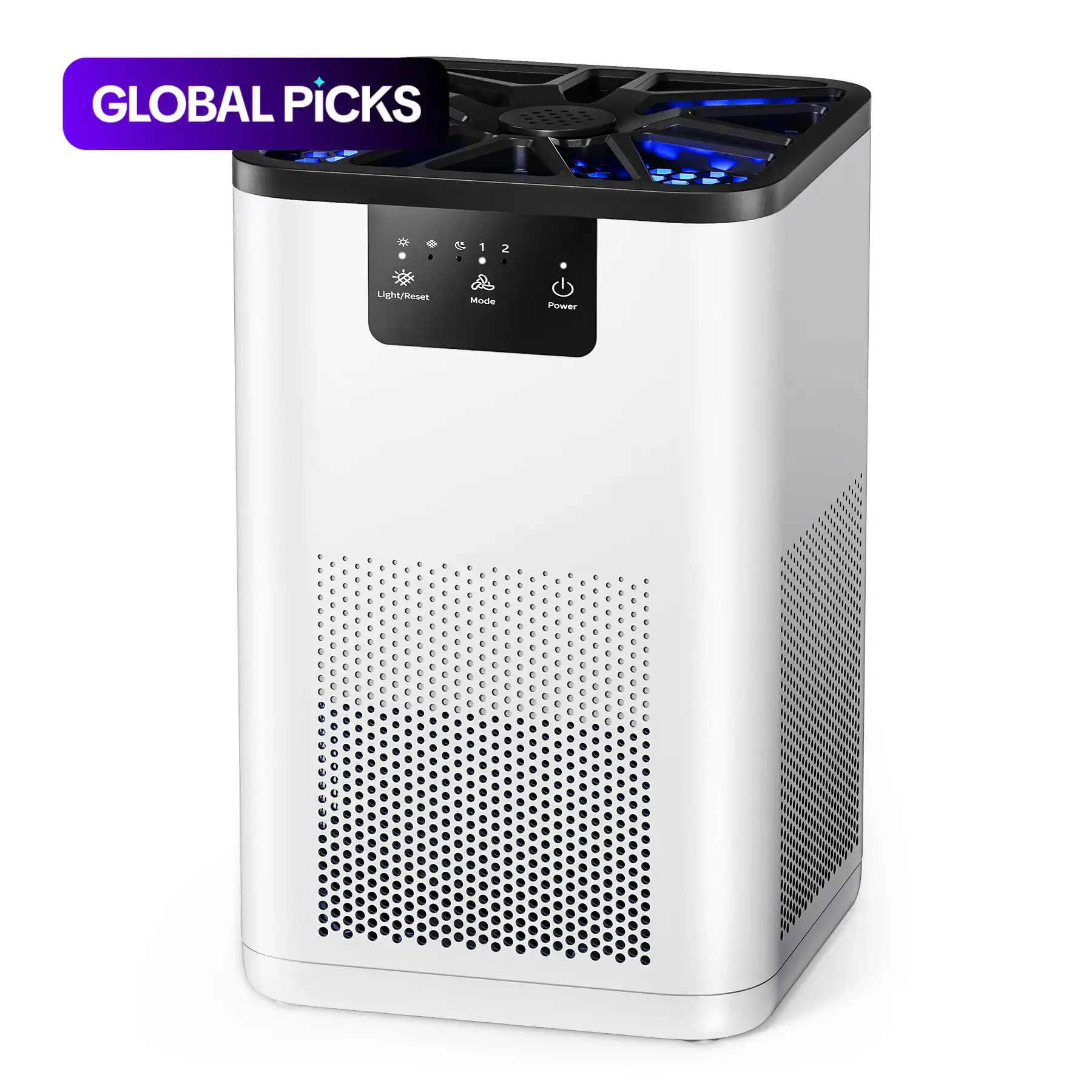 120V 10W Portable Air Purifier, Silent Air Purifier, Air Cleaner, Ultra-Quiet 20 dB, Activated Carbon Filter with Aromatherapy Function, Ideal for Living Room, Kitchen, Bedroom & Office #GLOBAL PICKS