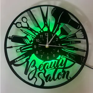 Silhouette Glue Wall Clock, Suitable for Home Living Room, Hair Salon, Beauty Salon, Ideal for Hairstylists and Trendsetters