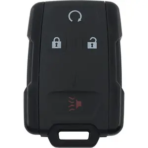 Replacement Keyless Entry Remote Key Fob Shell Cover for Chevy Chevrolet Silverado Colorado/GMC Sierra Canyon 2014 2015 2016 2017 M3N-32337100 Car Key Fob Csae Black (4 Button)