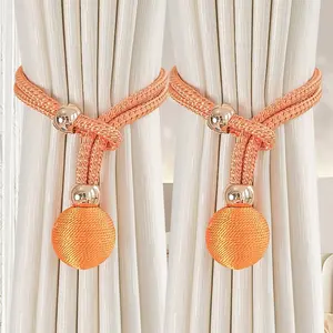 Adjustable Ball Tie Curtain Holdbacks, Classic French Design, Easy Installation No Drilling Required, Perfect for Home Office Use, Decorative Curtain Ties