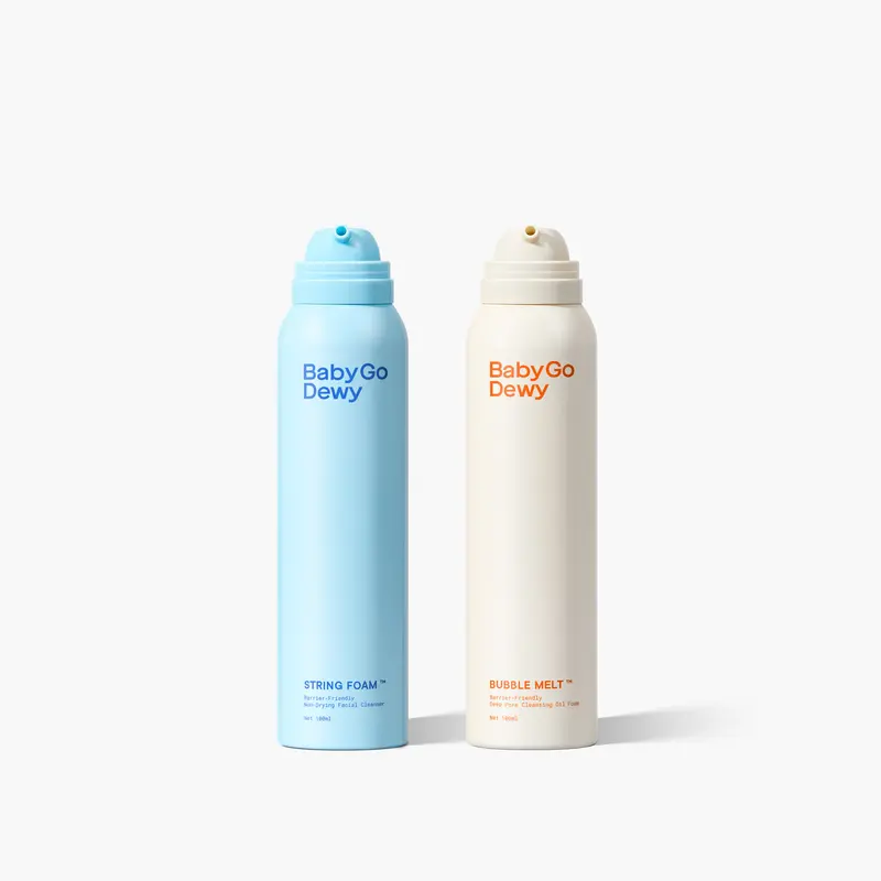 Baby Go Dewy Double Cleanse Duo | Melt-Off Oil Foam + Stretch Foam Cleanser